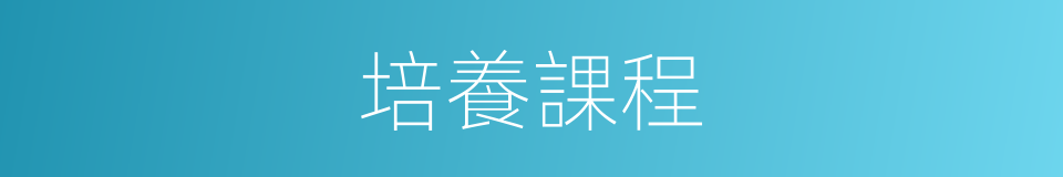 培養課程的同義詞