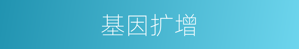 基因扩增的同义词