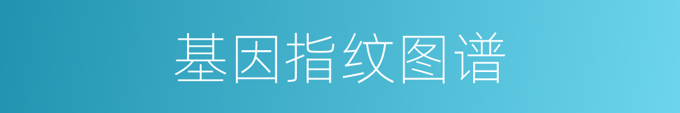 基因指纹图谱的同义词