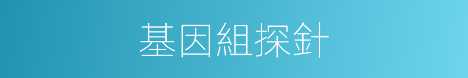 基因組探針的同義詞