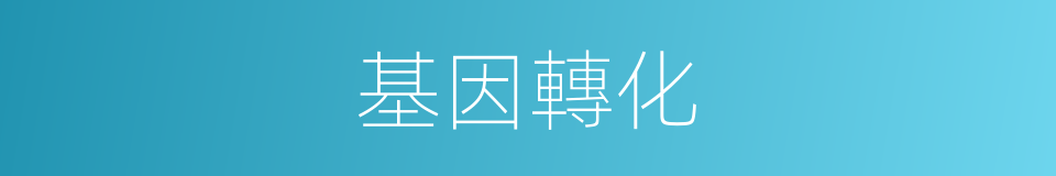 基因轉化的同義詞