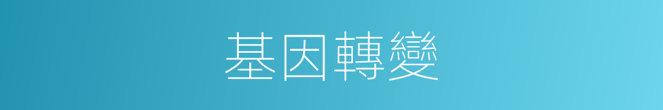 基因轉變的同義詞