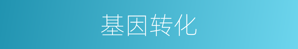 基因转化的同义词