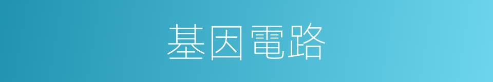基因電路的同義詞