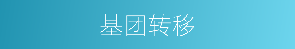 基团转移的同义词