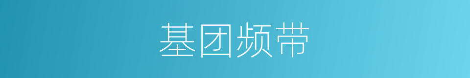 基团频带的同义词