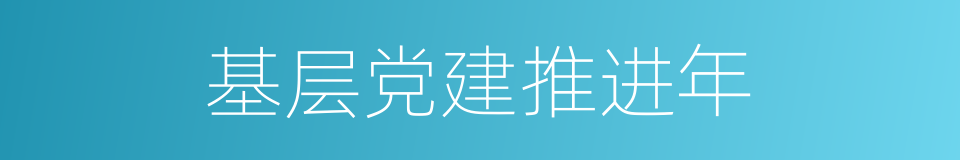 基层党建推进年的同义词