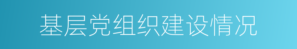 基层党组织建设情况的同义词