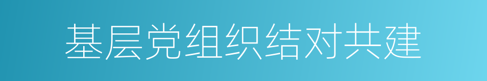 基层党组织结对共建的同义词