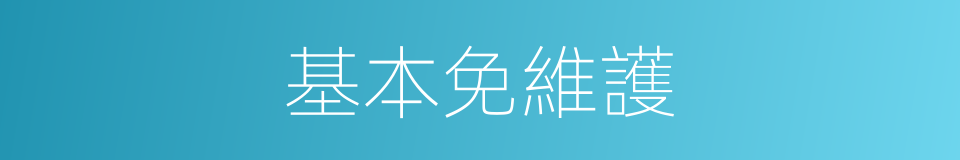 基本免維護的同義詞