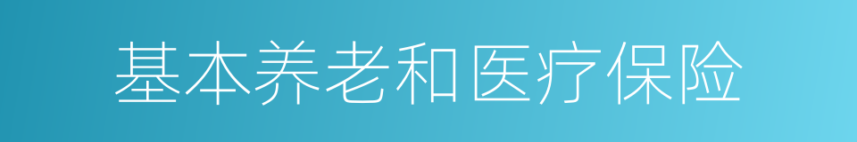 基本养老和医疗保险的同义词