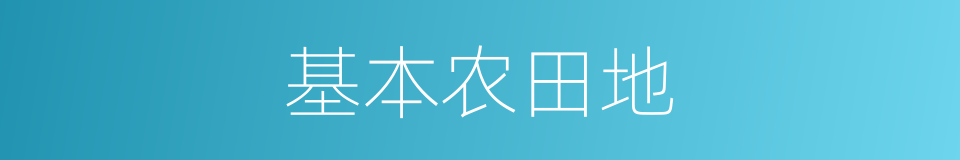 基本农田地的同义词