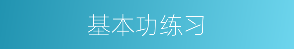 基本功练习的同义词