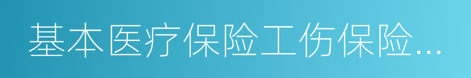 基本医疗保险工伤保险和生育保险药品目录的同义词