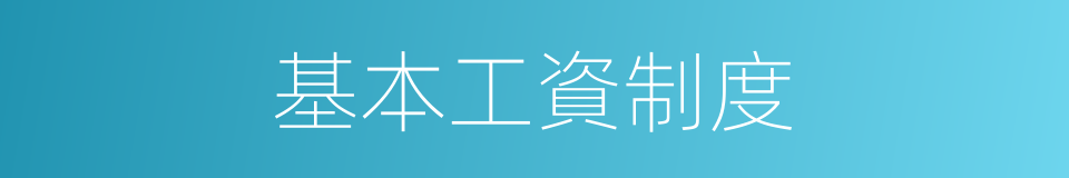 基本工資制度的同義詞