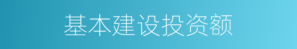 基本建设投资额的同义词