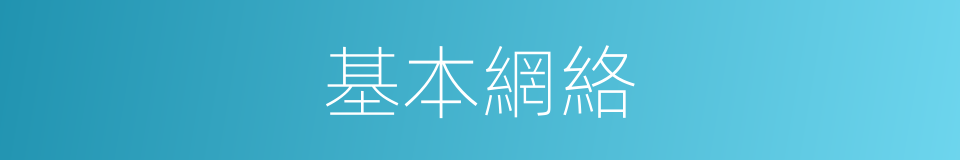 基本網絡的同義詞