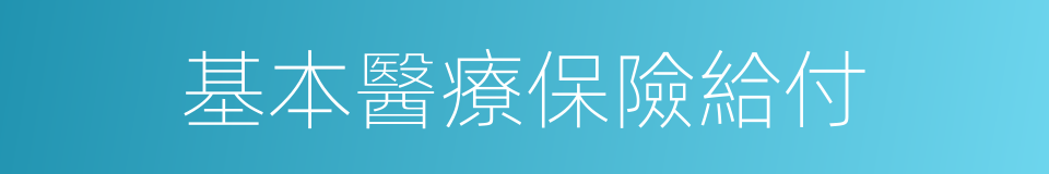 基本醫療保險給付的同義詞