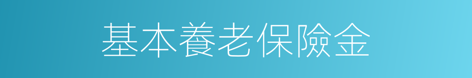 基本養老保險金的同義詞