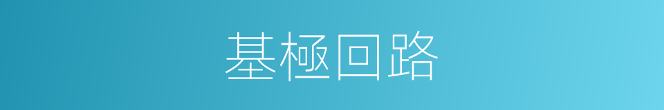 基極回路的同義詞