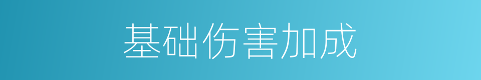 基础伤害加成的同义词