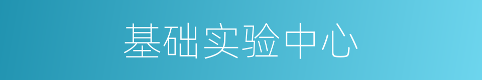 基础实验中心的同义词