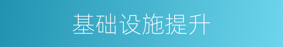 基础设施提升的同义词