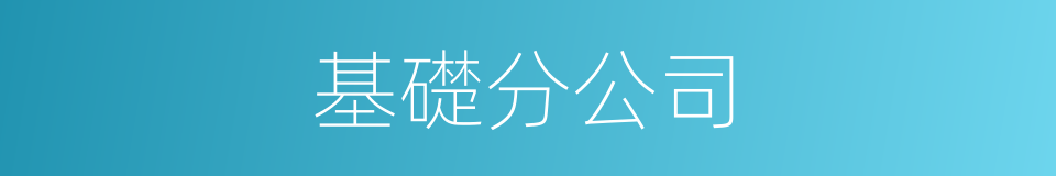 基礎分公司的同義詞