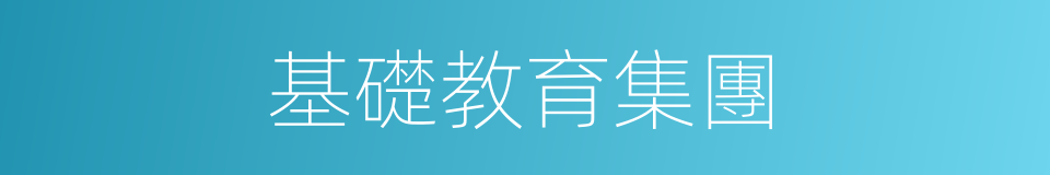 基礎教育集團的同義詞