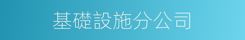 基礎設施分公司的同義詞