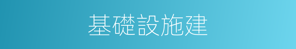 基礎設施建的同義詞