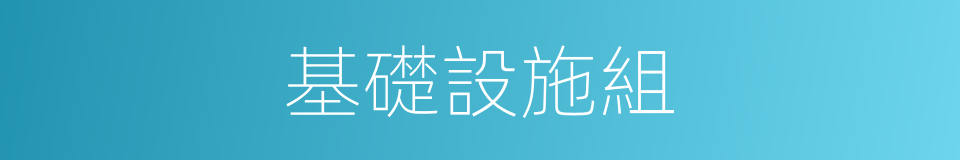 基礎設施組的同義詞