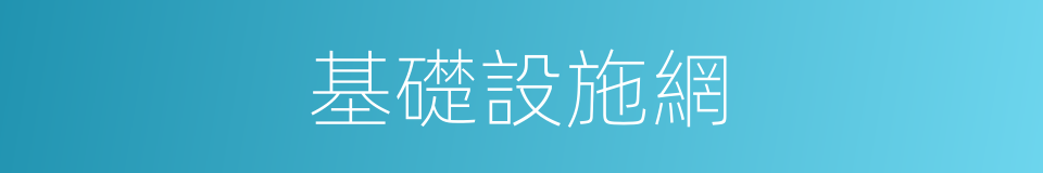 基礎設施網的同義詞