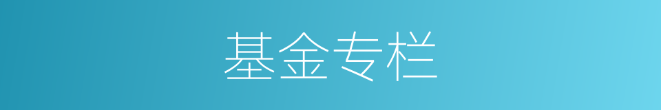基金专栏的同义词