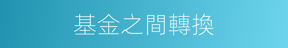 基金之間轉換的同義詞
