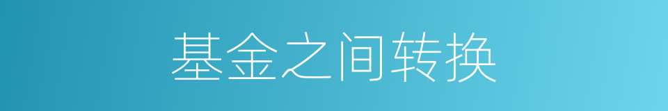基金之间转换的同义词