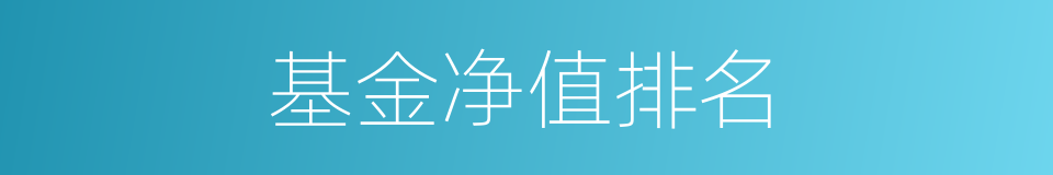 基金净值排名的同义词