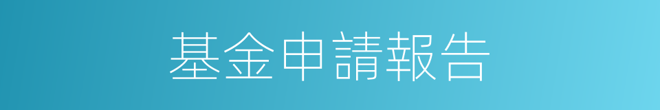 基金申請報告的同義詞