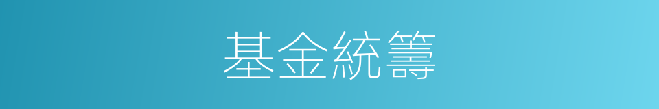 基金統籌的同義詞