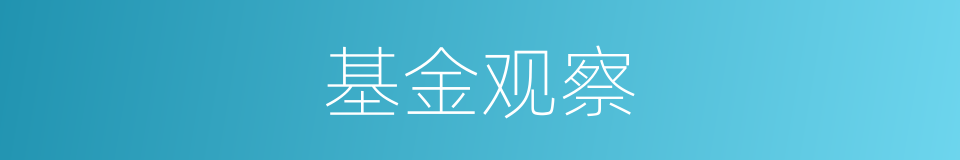 基金观察的同义词