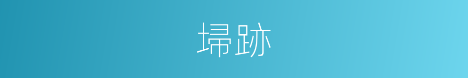 埽跡的意思