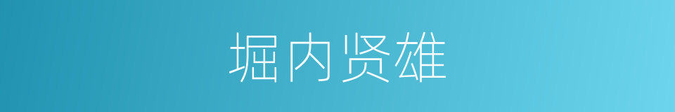 堀内贤雄的同义词