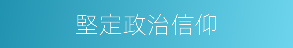 堅定政治信仰的同義詞
