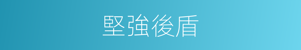 堅強後盾的意思