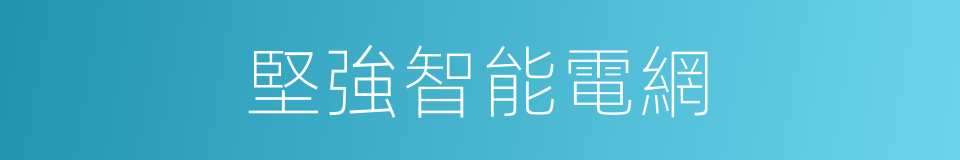 堅強智能電網的同義詞