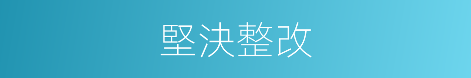 堅決整改的同義詞