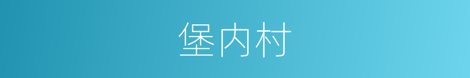 堡内村的同义词