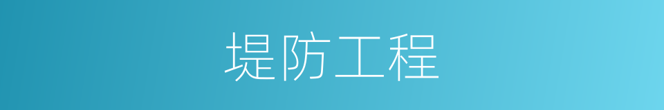 堤防工程的同义词