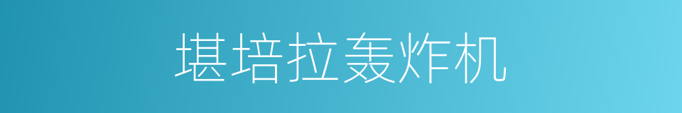 堪培拉轰炸机的同义词