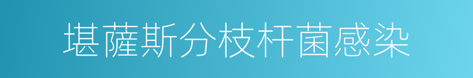 堪薩斯分枝杆菌感染的同義詞